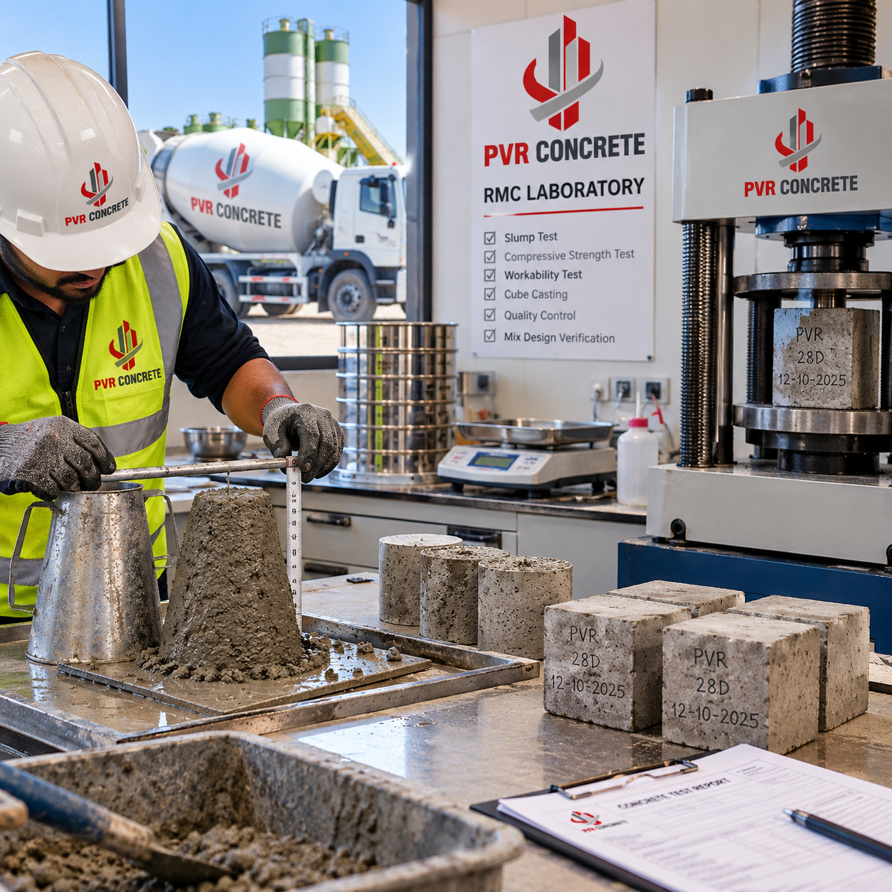 PVR Concrete laboratory and quality testing